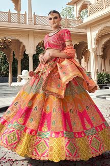 Picture of  Heavenly Premium Banarasi Silk Designer Bridal Lehenga Choli for Wedding and Reception