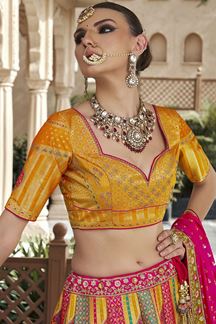 Picture of  Magnificent Premium Banarasi Silk Designer Bridal Lehenga Choli for Wedding and Reception