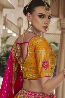 Picture of  Magnificent Premium Banarasi Silk Designer Bridal Lehenga Choli for Wedding and Reception