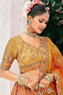 Picture of  Pretty Silk Designer Bridal Lehenga Choli for Wedding and Reception