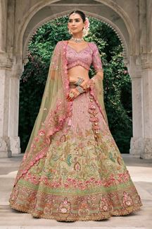 Picture of  Surreal Silk Designer Bridal Lehenga Choli for Engagement, Wedding and Reception