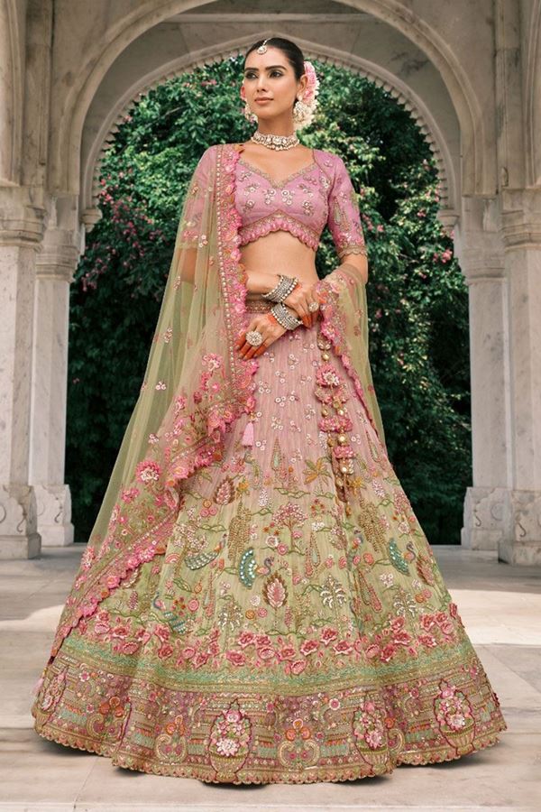 Picture of  Surreal Silk Designer Bridal Lehenga Choli for Engagement, Wedding and Reception