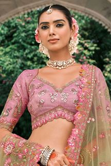 Picture of  Surreal Silk Designer Bridal Lehenga Choli for Engagement, Wedding and Reception