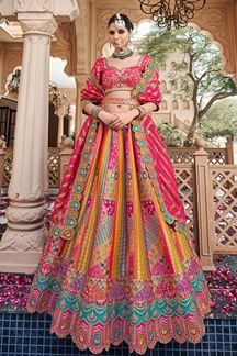 Picture of  Artistic Premium Banarasi Silk Designer Bridal Lehenga Choli for Wedding and Reception