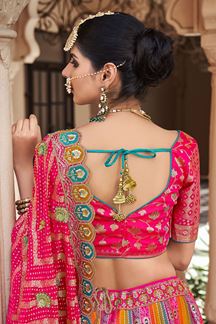 Picture of  Artistic Premium Banarasi Silk Designer Bridal Lehenga Choli for Wedding and Reception