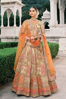 Picture of  Royal Silk Designer Bridal Lehenga Choli for Engagement, Wedding and Reception