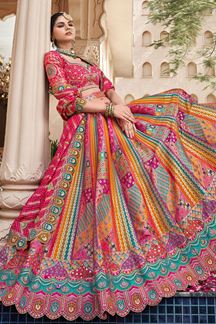 Picture of  Artistic Premium Banarasi Silk Designer Bridal Lehenga Choli for Wedding and Reception