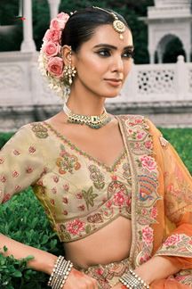 Picture of  Royal Silk Designer Bridal Lehenga Choli for Engagement, Wedding and Reception