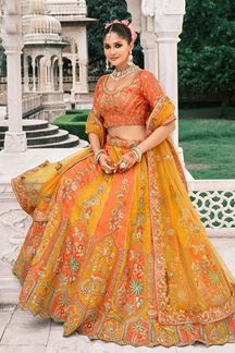 Picture of  Irresistible Silk Designer Bridal Lehenga Choli for Wedding and Reception