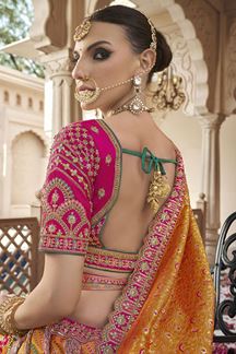 Picture of  Beautiful Premium Banarasi Silk Designer Bridal Lehenga Choli for Wedding and Reception