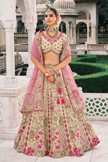 Picture of  Exuberant Silk Designer Bridal Lehenga Choli for Wedding and Reception