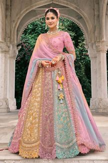 Picture of  Lovely Silk Designer Bridal Lehenga Choli for Wedding and Reception