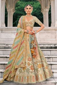 Picture of  Charming Silk Designer Bridal Lehenga Choli for Wedding and Reception