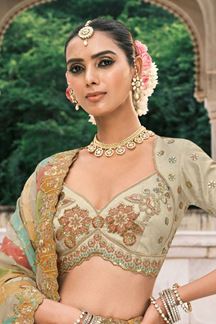 Picture of  Charming Silk Designer Bridal Lehenga Choli for Wedding and Reception
