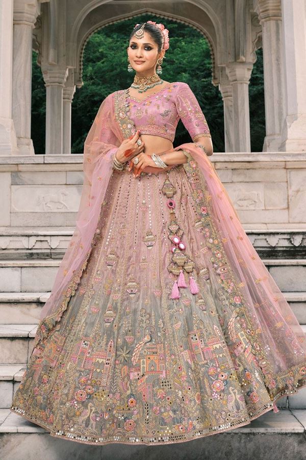 Picture of  Marvelous Silk Designer Bridal Lehenga Choli for Wedding and Reception