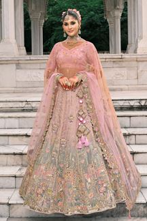 Picture of  Marvelous Silk Designer Bridal Lehenga Choli for Wedding and Reception