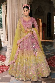 Picture of  Trendy Silk Designer Bridal Lehenga Choli for Wedding and Reception