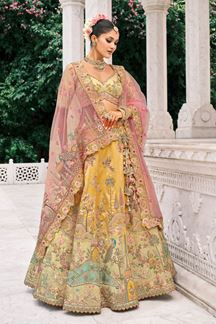 Picture of  Appealing Silk Designer Bridal Lehenga Choli for Wedding and Reception