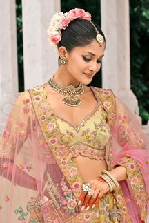Picture of  Appealing Silk Designer Bridal Lehenga Choli for Wedding and Reception