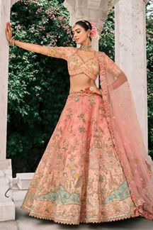 Picture of  Flawless Silk Designer Bridal Lehenga Choli for Wedding and Reception