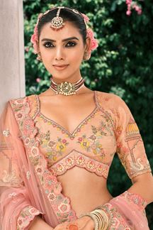 Picture of  Flawless Silk Designer Bridal Lehenga Choli for Wedding and Reception