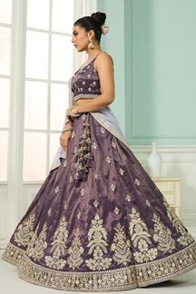 Picture of  Charismatic Tissue Designer Indo-Western Lehenga Choli for Engagement and Reception