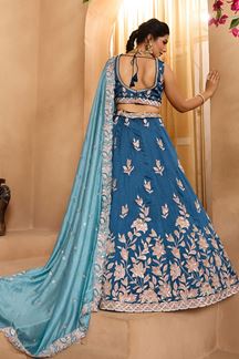 Picture of  Trendy Silk Designer Indo-Western Lehenga Choli for Wedding and Reception