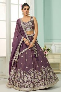 Picture of  Fascinating Tissue Designer Indo-Western Lehenga Choli for Engagement and Reception