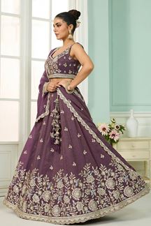 Picture of  Fascinating Tissue Designer Indo-Western Lehenga Choli for Engagement and Reception