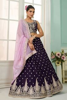 Picture of  Divine Organza Designer Indo-Western Lehenga Choli for Wedding and Reception