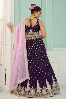 Picture of  Divine Organza Designer Indo-Western Lehenga Choli for Wedding and Reception