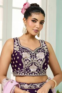Picture of  Gorgeous Georgette Designer Indo-Western Lehenga Choli for Wedding and Reception