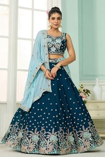 Picture of  Impressive Georgette Designer Indo-Western Lehenga Choli for Wedding and Reception