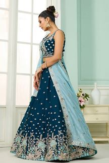 Picture of  Impressive Georgette Designer Indo-Western Lehenga Choli for Wedding and Reception