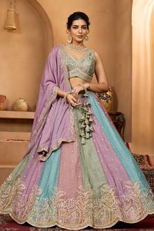 Picture of  Heavenly Georgette Designer Indo-Western Lehenga Choli for Wedding and Reception