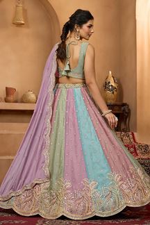 Picture of  Heavenly Georgette Designer Indo-Western Lehenga Choli for Wedding and Reception