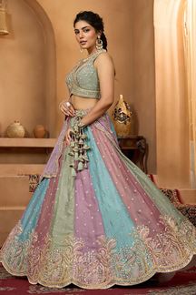 Picture of  Heavenly Georgette Designer Indo-Western Lehenga Choli for Wedding and Reception