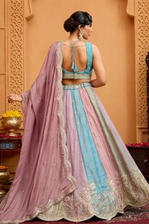Picture of  Magnificent Georgette Designer Indo-Western Lehenga Choli for Wedding and Reception