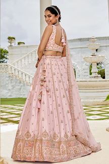 Picture of  Striking Silk Designer Indo-Western Lehenga Choli for Engagement and Reception