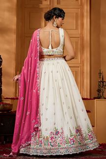Picture of  Royal Silk Designer Indo-Western Lehenga Choli for Engagement and Reception
