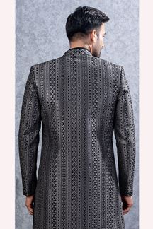 Picture of  Captivating Black Designer Men’s Indo-Western Sets for Engagement and Reception