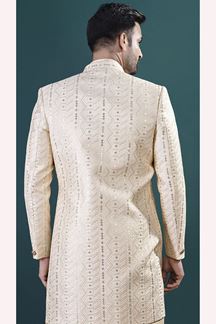 Picture of  Charming Gold Designer Men’s Indo-Western Sets for Engagement, Wedding, and Reception
