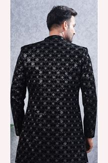 Picture of  Stylish Black Designer Men’s Indo-Western Sets for Engagement and Reception