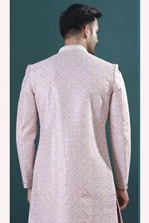 Picture of  Attractive Lavender Designer Men’s Indo-Western Sets for Engagement and Reception