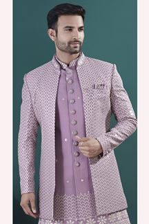 Picture of  Magnificent Onion Designer Men’s Indo-Western Sets for Engagement and Reception