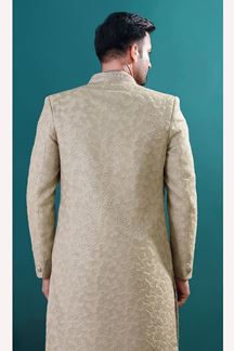 Picture of  Spectacular Light Antique Designer Men’s Indo-Western Sets for Engagement and Reception