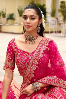 Picture of  Breathtaking Heavy Pure Silk Designer Bridal Lehenga Choli for Wedding