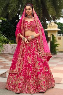 Picture of  Breathtaking Heavy Pure Silk Designer Bridal Lehenga Choli for Wedding