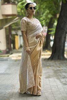 Picture of  Charming Silk Designer Saree for Engagement, Sangeet, and Parties