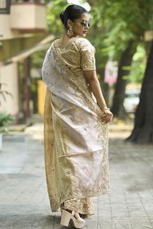 Picture of  Charming Silk Designer Saree for Engagement, Sangeet, and Parties